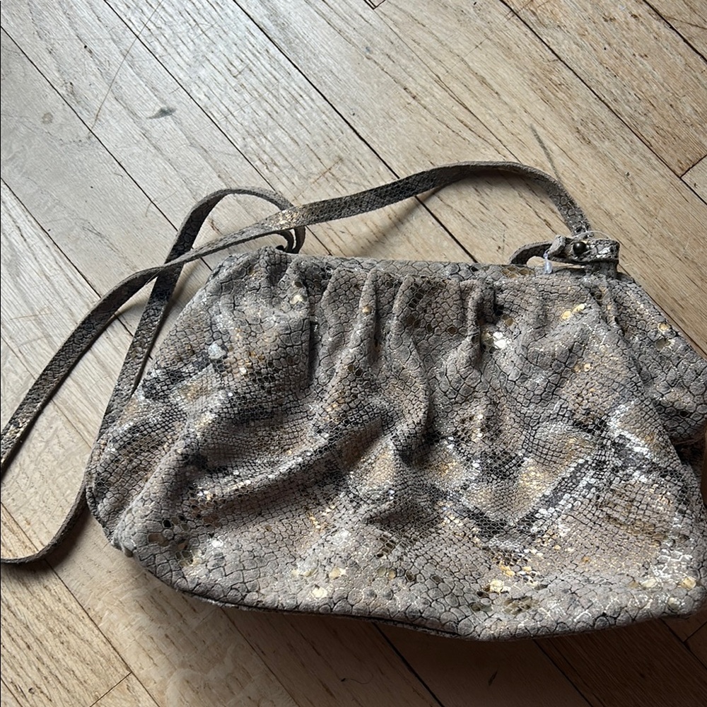 Free People Snake Print crossbody/ clutch bag